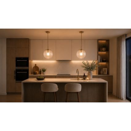 Brilagi - Lestenec na kablu STELLA 1xE27/60W/230V Ø 18 cm bež/zlata