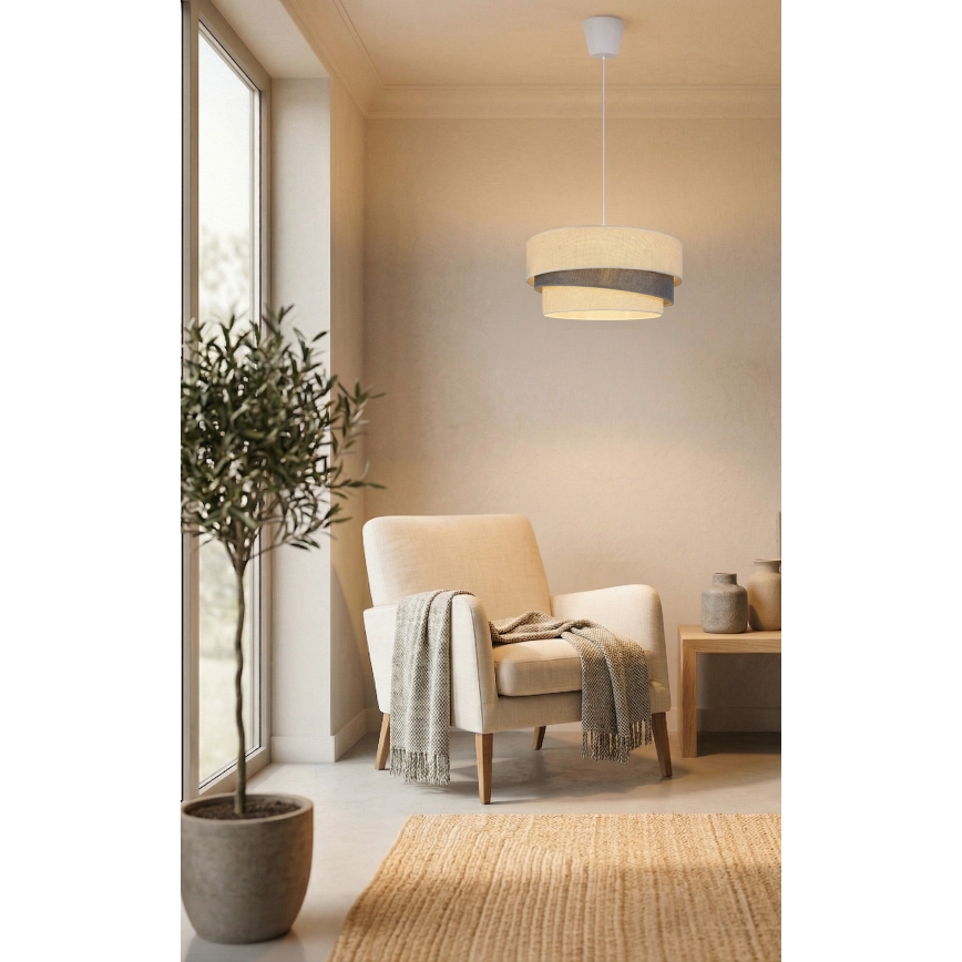Brilagi - Lestenec na kablu TRIO 1xE27/60W/230V premer 40 cm kremna/siva