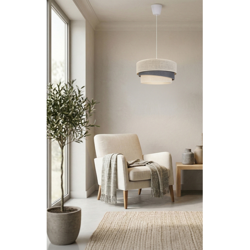 Brilagi - Lestenec na kablu TRIO 1xE27/60W/230V premer 40 cm kremna/siva