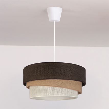 Brilagi - Lestenec na kablu TRIO 1xE27/60W/230V, premer 40 cm, rjava/bež/bela