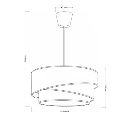 Brilagi - Lestenec na kablu TRIO 1xE27/60W/230V, premer 40 cm, rjava/bež/bela