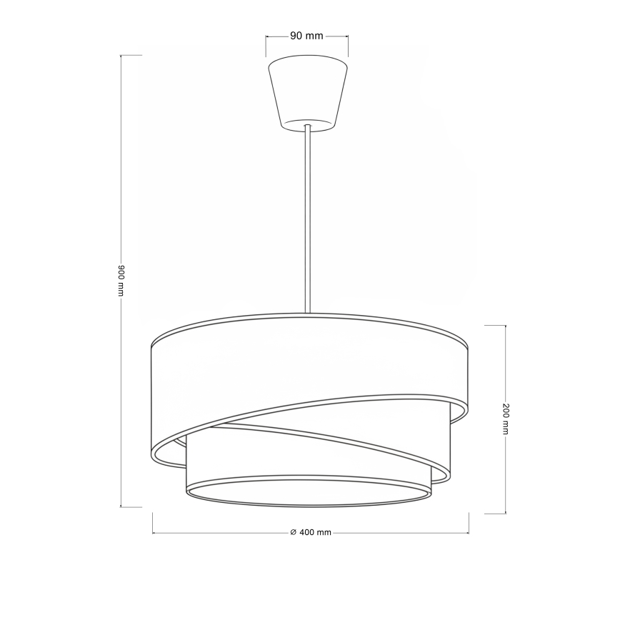 Brilagi - Lestenec na kablu TRIO 1xE27/60W/230V, premer 40 cm, rjava/bež/bela