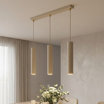 Brilagi - Lestenec na kablu TUBE 3xGU10/15W/230V bež/zlata