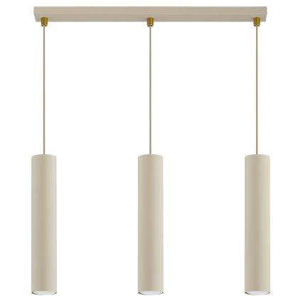 Brilagi - Lestenec na kablu TUBE 3xGU10/15W/230V bež/zlata