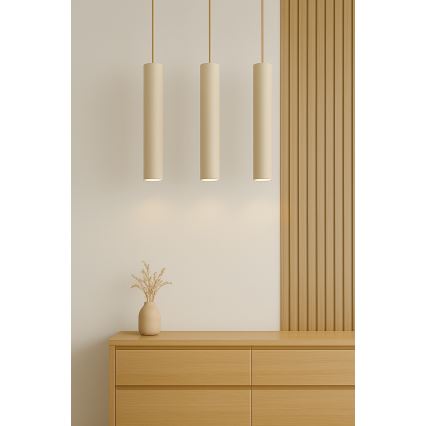 Brilagi - Lestenec na kablu TUBE 3xGU10/15W/230V bež/zlata