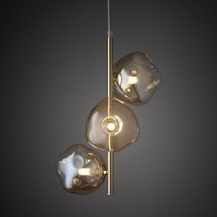 Brilagi - Lestenec na kablu VULCANO 3xG9/8W/230V zlata/dimna bež