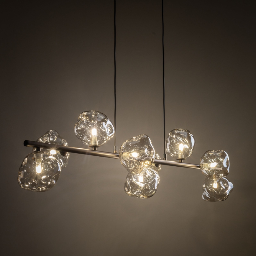 Brilagi - Lestenec na kablu VULCANO 9xG9/8W/230V rjava/dimna bež