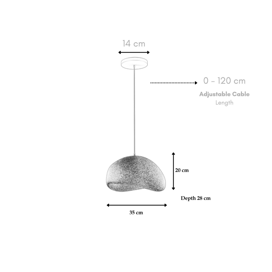Brilagi - Lestenec na kablu WABI SABI 1xE27/40W/230V črna