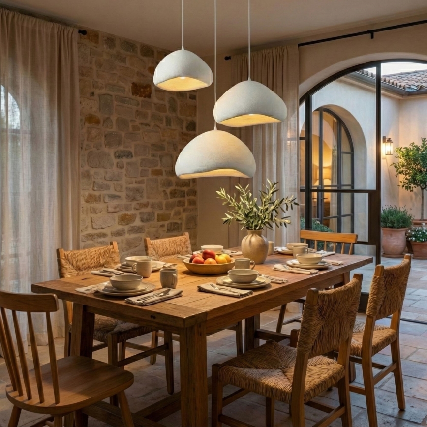 Brilagi - Lestenec na kablu WABI SABI 3xE27/40W/230V, premer 82 cm, bela