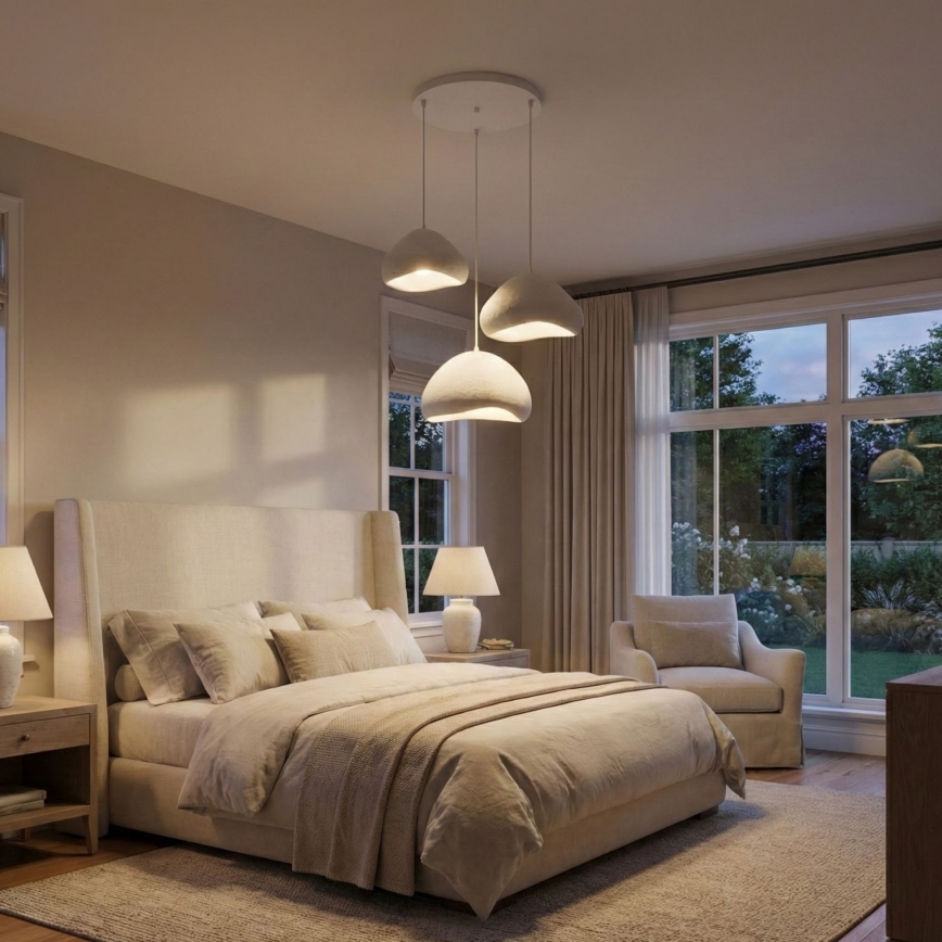 Brilagi - Lestenec na kablu WABI SABI 3xE27/40W/230V, premer 82 cm, bela