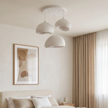 Brilagi - Lestenec na kablu WABI SABI 3xE27/40W/230V, premer 82 cm, bela