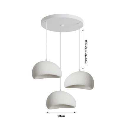 BRILAGI - Lestenec na kablu WABI SABI 3xE27/60W/230V bela