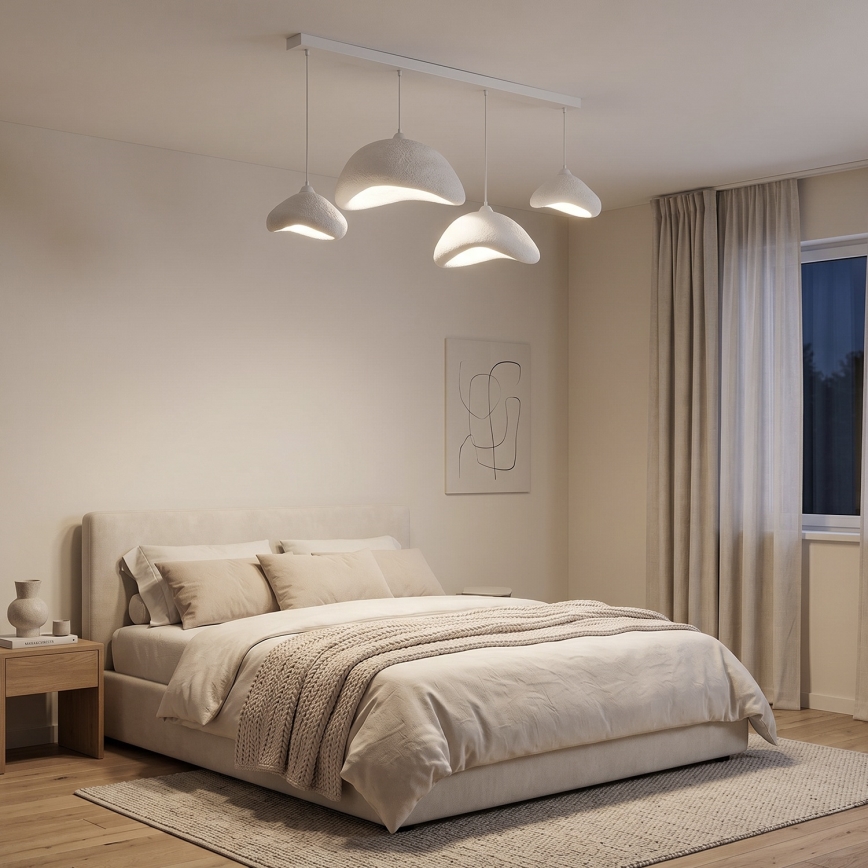 Brilagi - Lestenec na kablu WABI SABI 4xE27/40W/230V bela