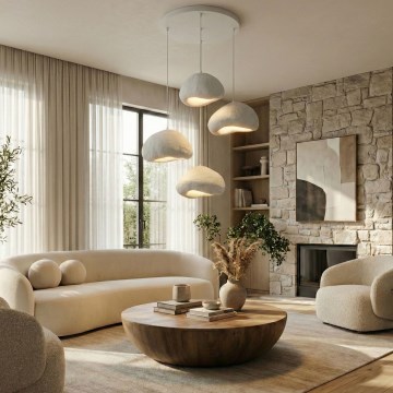 Brilagi - Lestenec na kablu WABI SABI 4xE27/40W/230V, premer 95 cm, bela