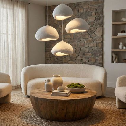 Brilagi - Lestenec na kablu WABI SABI 4xE27/40W/230V, premer 95 cm, bela