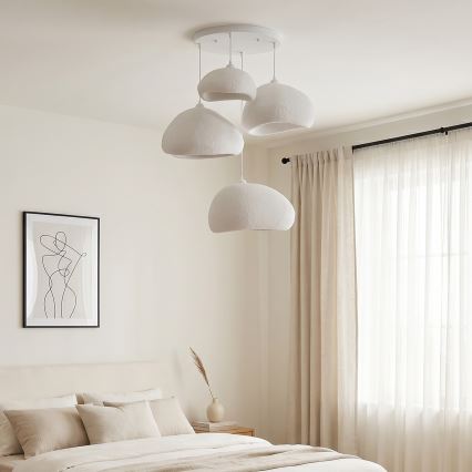 Brilagi - Lestenec na kablu WABI SABI 4xE27/40W/230V, premer 95 cm, bela