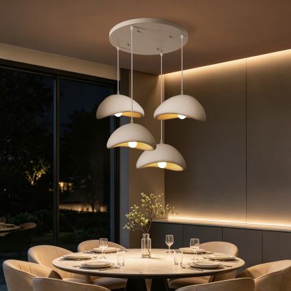 BRILAGI - Lestenec na kablu WABI SABI 4xE27/60W/230V bela