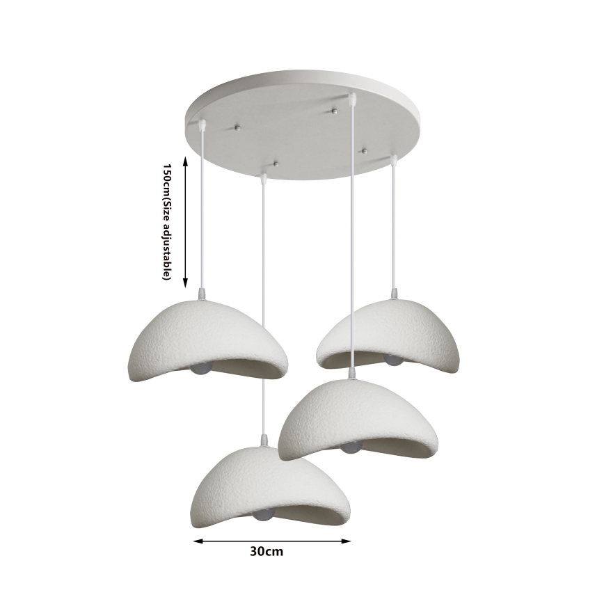 BRILAGI - Lestenec na kablu WABI SABI 4xE27/60W/230V bela