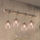 Brilagi - Lestenec na kablu WOOD GLASS 4xE27/60W/230V borov les/siva/zadimljeno bež