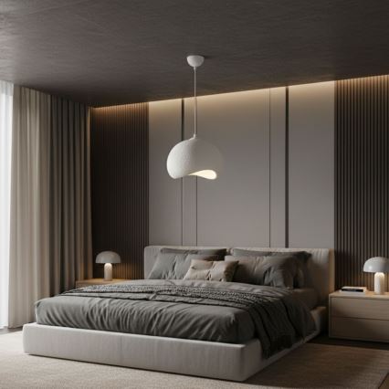 Brilagi - Lestenec na kablu YONTU 1xE27/40W/230V premer 34 cm bela