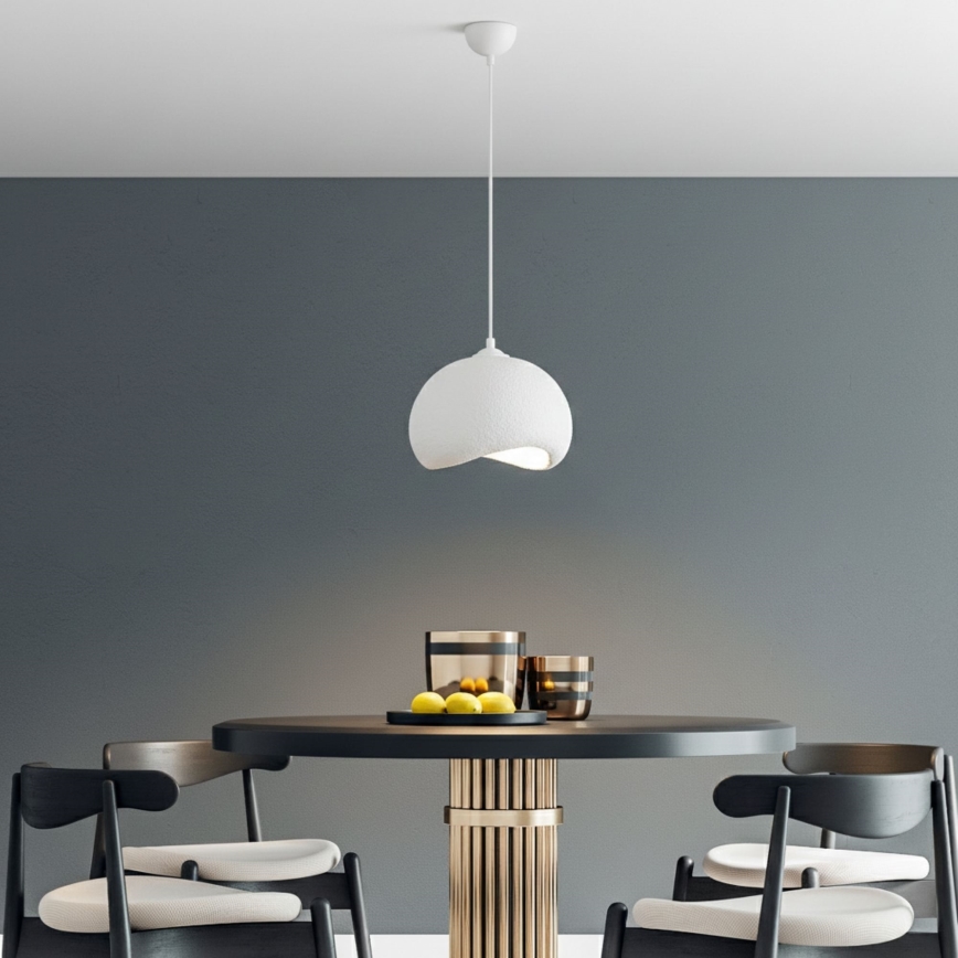 Brilagi - Lestenec na kablu YONTU 1xE27/40W/230V premer 34 cm bela