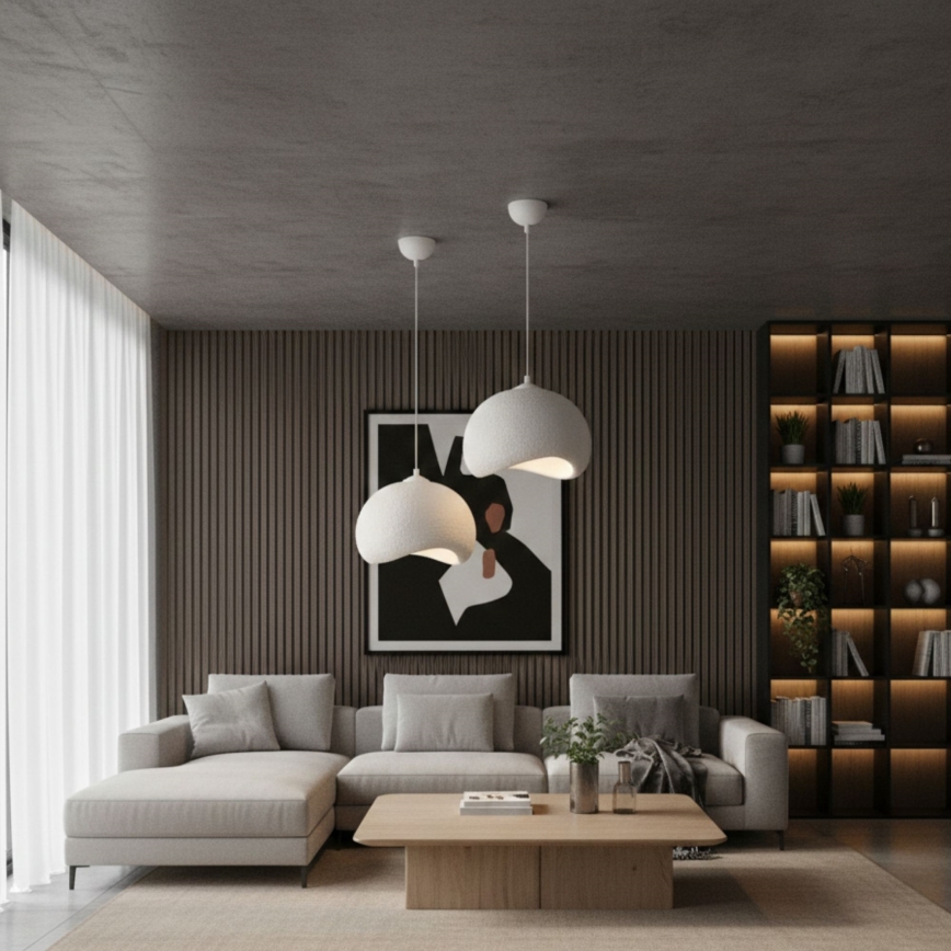 Brilagi - Lestenec na kablu YONTU 1xE27/40W/230V premer 34 cm bela