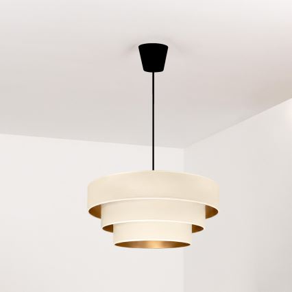 Brilagi - Lestenec na lanku LUNETA 1xE27/60W/230V premer 40 cm kremna/zlata