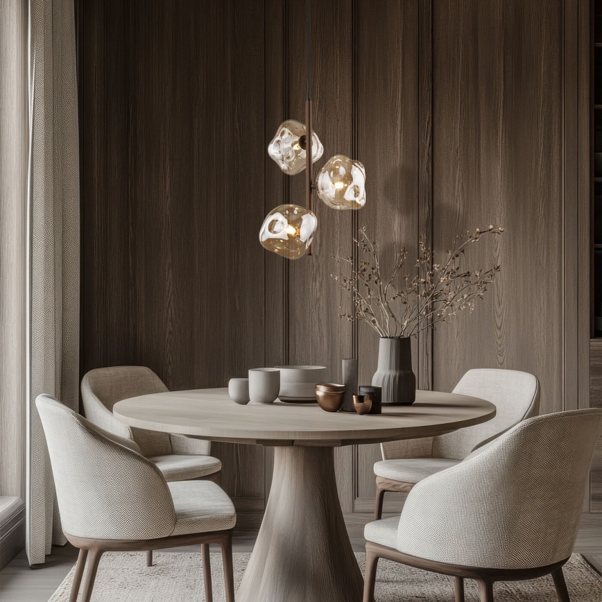 Brilagi - Lestenec na lanku VULCANO 3xG9/8W/230V rjava/dimno bež