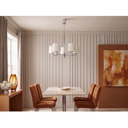 Brilagi - Lestenec na palici MONTE 5xE27/60W/230V kremna/sijajni krom