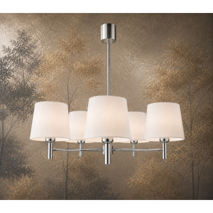 Brilagi - Lestenec na palici MONTE 5xE27/60W/230V kremna/sijajni krom