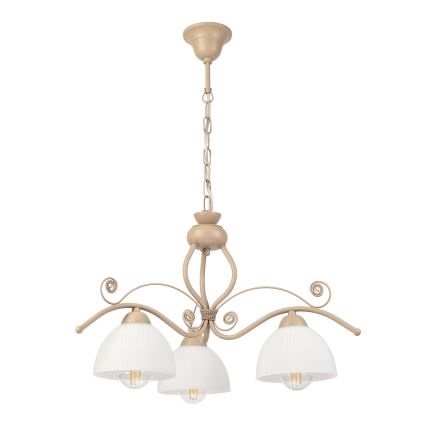 Brilagi - Lestenec na verigi ANTICO MODERN 3xE27/60W/230V bež