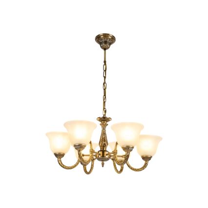 Brilagi - Lestenec na verigi CLASSIC 6xE14/10W/230V medenina