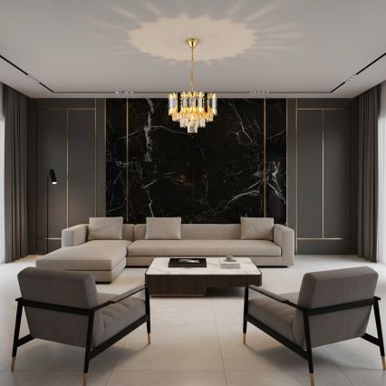 Brilagi - Lestenec na verigi CRISTAL 5xE14/40W/230V premer 38 cm