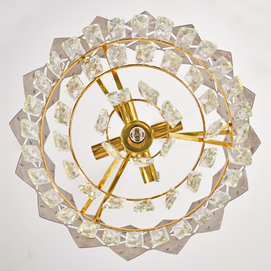 Brilagi - Lestenec na verigi CRISTAL 5xE14/40W/230V, premer 38 cm, zlato/črna