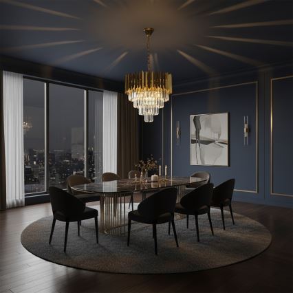 Brilagi - Lestenec na verigi CRISTAL 5xE14/40W/230V premer 45 cm