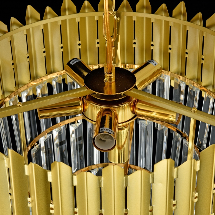 Brilagi - Lestenec na verigi CRISTAL 5xE14/40W/230V premer 45 cm