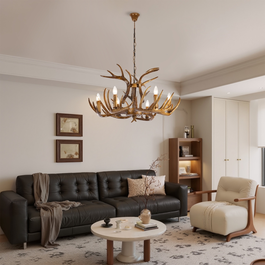 Brilagi - Lestenec na verigi DEER 6xE14/10W/230V premer 80 cm