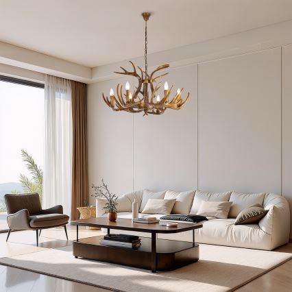 Brilagi - Lestenec na verigi DEER 6xE14/10W/230V premer 80 cm