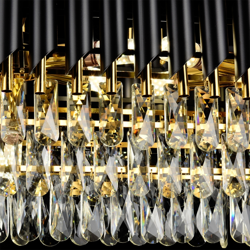 Brilagi - Lestenec na verigi ECLIPSE 10xE14/10W/230V 78x28 cm črna/zlata