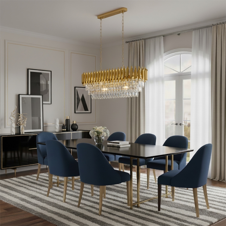 Brilagi - Lestenec na verigi ECLIPSE 10xE14/10W/230V 78x28 cm zlata