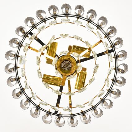 Brilagi - Lestenec na verigi ECLIPSE 5xE14/10W/230V premer 38 cm črna/zlata