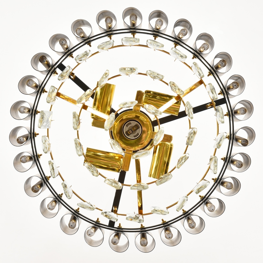 Brilagi - Lestenec na verigi ECLIPSE 5xE14/10W/230V premer 38 cm črna/zlata