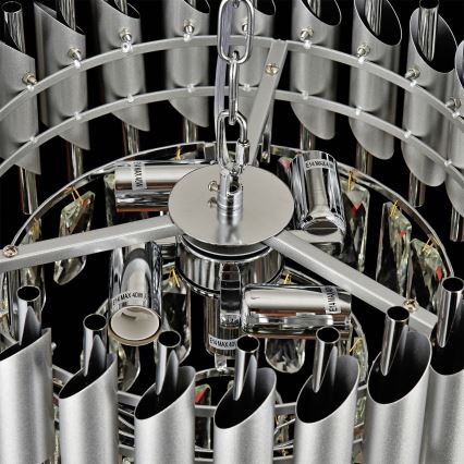 Brilagi - Lestenec na verigi ECLIPSE 5xE14/10W/230V, premer 38 cm, srebrn