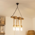 BRILAGI - Lestenec na verigi KOS 4xE27/60W/230V bukev