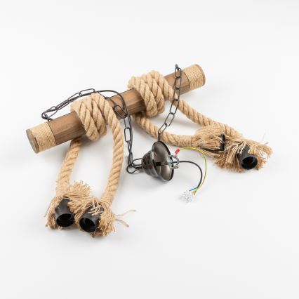 Brilagi - Lestenec na verigi KOS 4xE27/60W/230V bukev