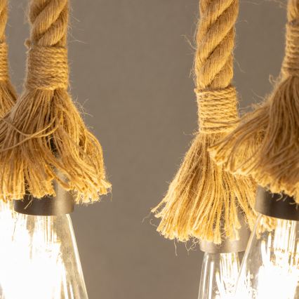 Brilagi - Lestenec na verigi KOS 6xE27/60W/230V bukev