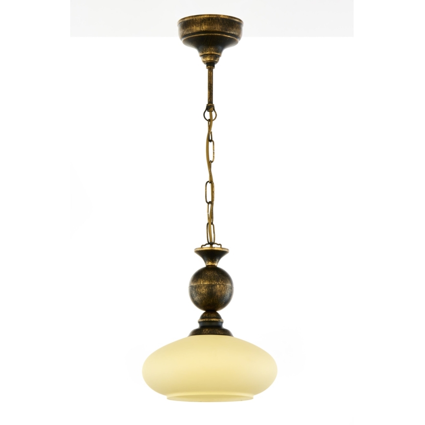 Brilagi - Lestenec na verigi MOLLERO 1xE27/15W/230V, premer 24 cm, bronza/patina
