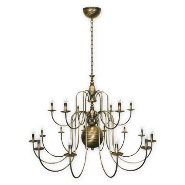 Brilagi - Lestenec na verigi OPERA MAX 18xE14/60W/230V iz medenine