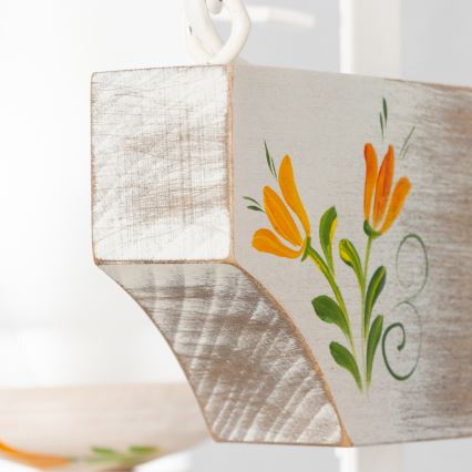 Brilagi - Lestenec na verigi QUEEN 2xE14/40W/230V bukev/krem barva