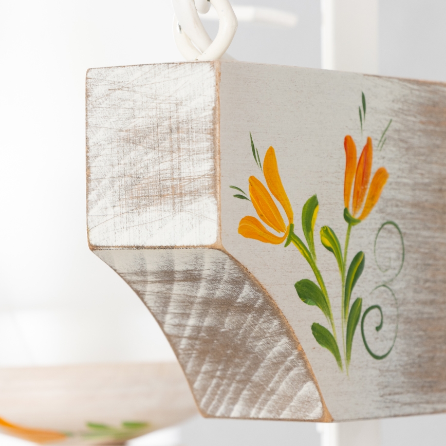 Brilagi - Lestenec na verigi QUEEN 2xE14/40W/230V bukev/krem barva